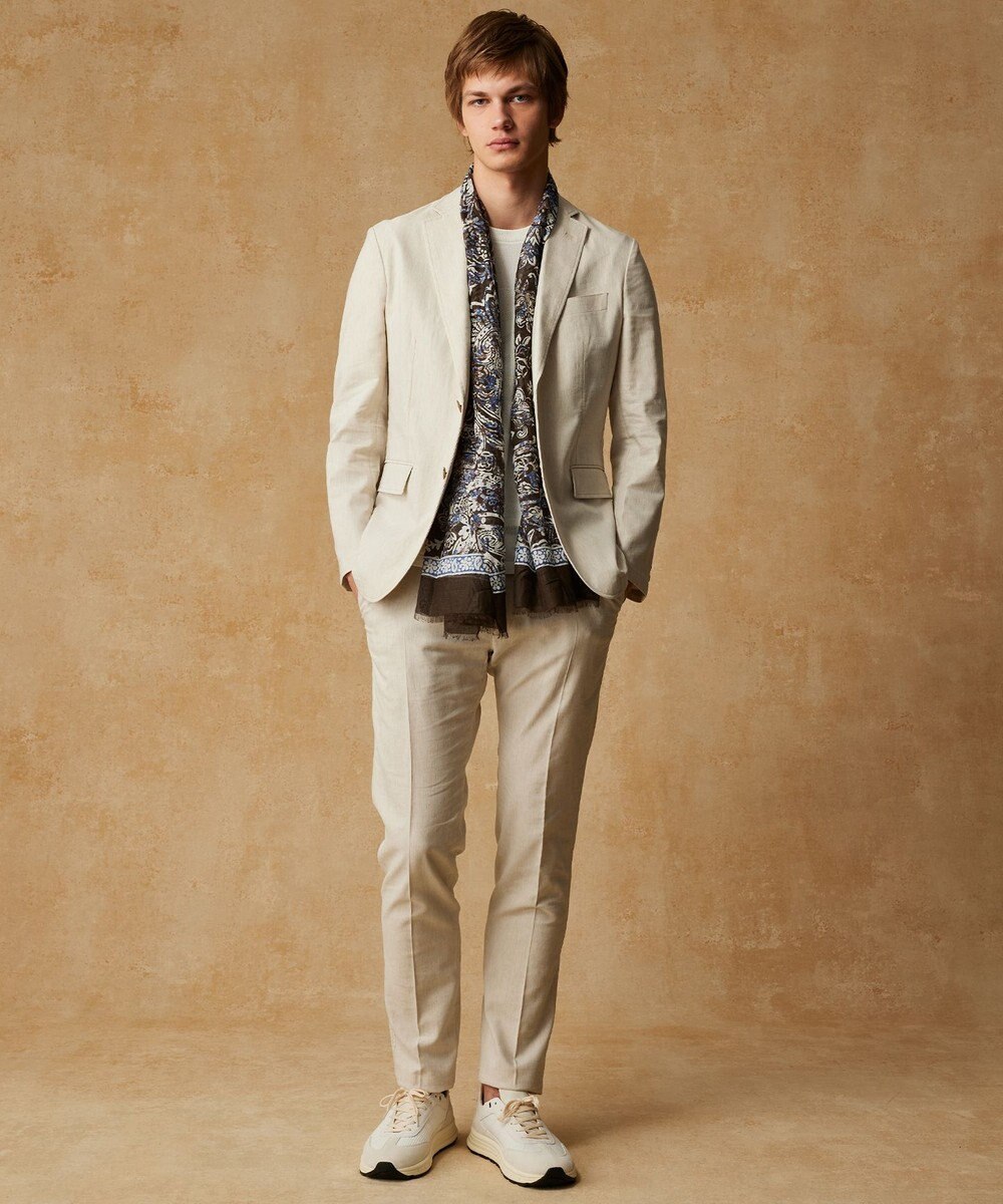 JOSEPH ABBOUD 【清涼/ストレッチ】ストレッチリネンシャンブレー ジャケット 