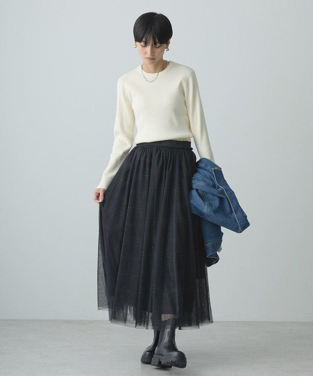 AMERICAN HOLIC バイパチクルーネックリブニットプルオーバー 