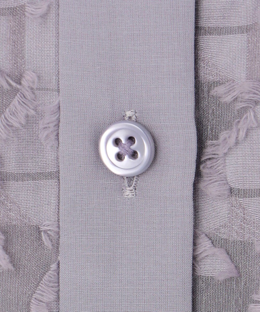 自由区 シアージオメトリックジャカードクロップド丈 ブラウス 