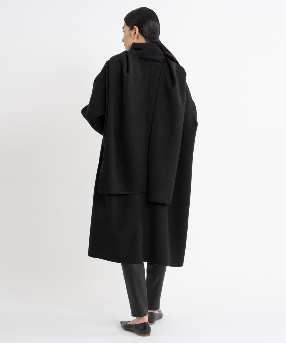 23区 L 【エステータ】ウールリバー ストールデザイン コート 