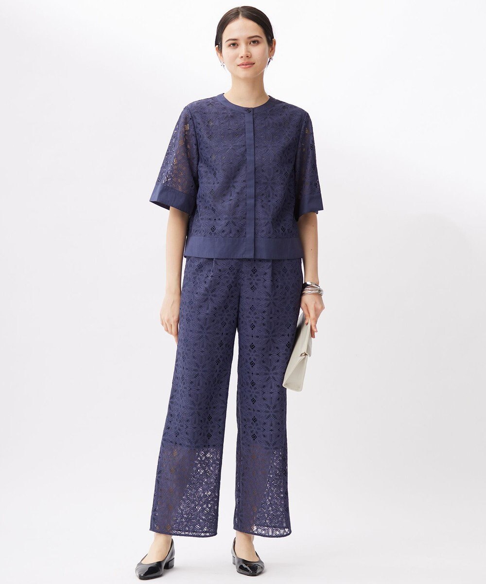 自由区 【カタログ掲載・洗える】フラワータイルレース パンツ 