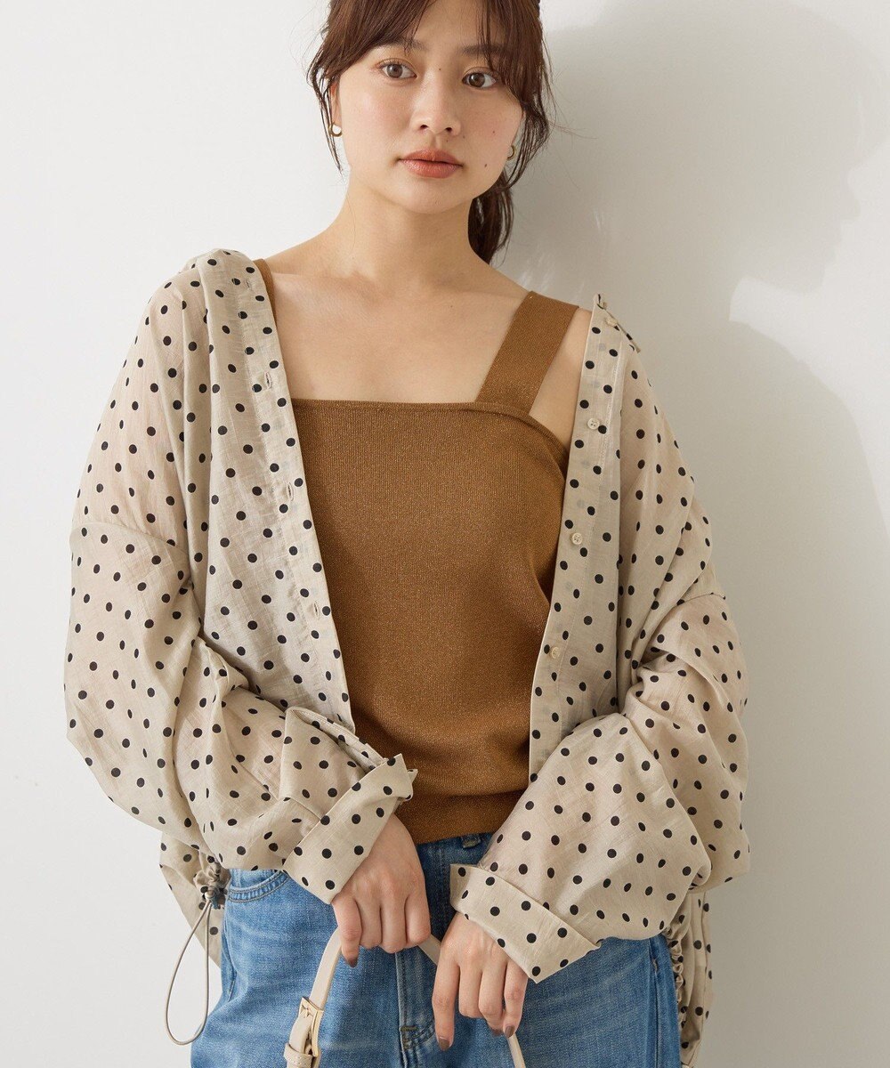 AMERICAN HOLIC ラメニットタンクトップ 