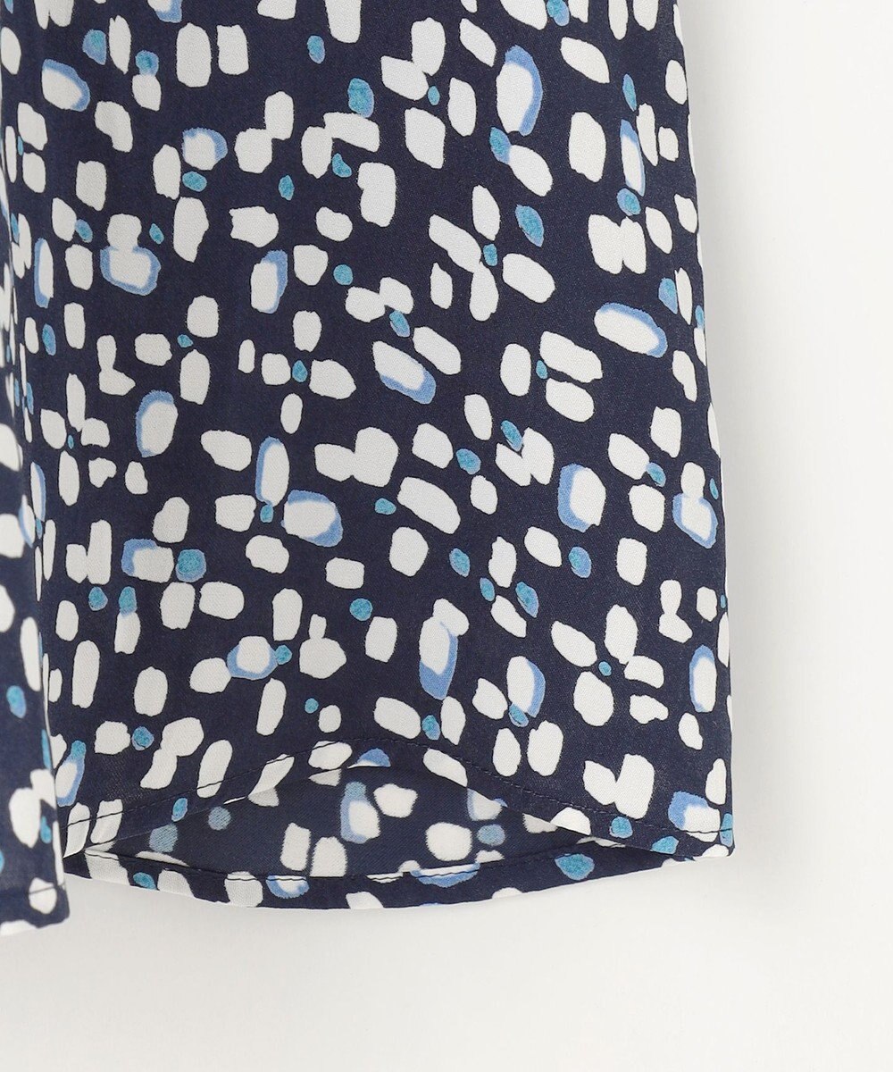 自由区 L 【カタログ掲載・セットアップ対応・洗える】ジオメトリックフラワードットプリント スカート 