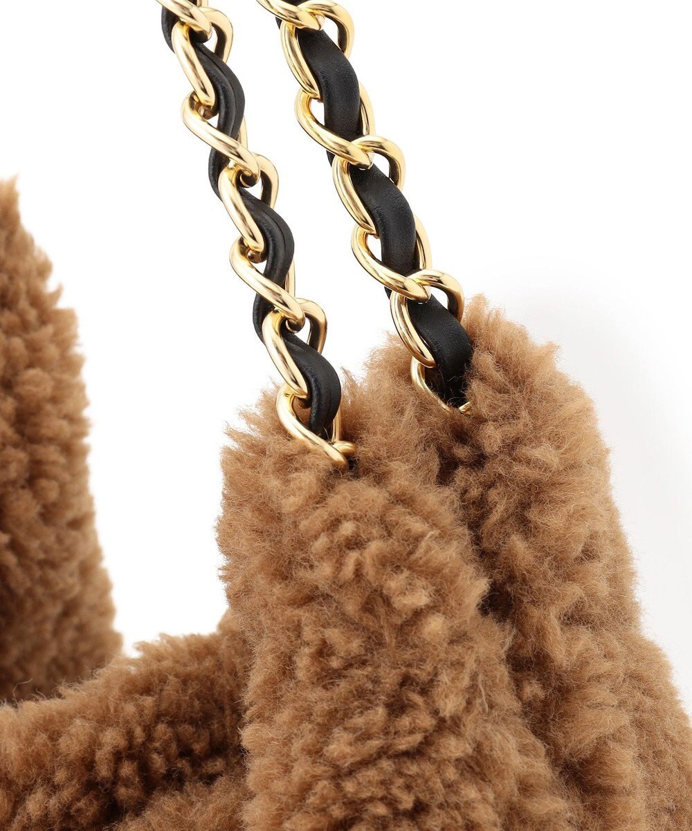 23区 VIOLAｄ’ORO エコムートン チェーンショルダー トートバッグ 