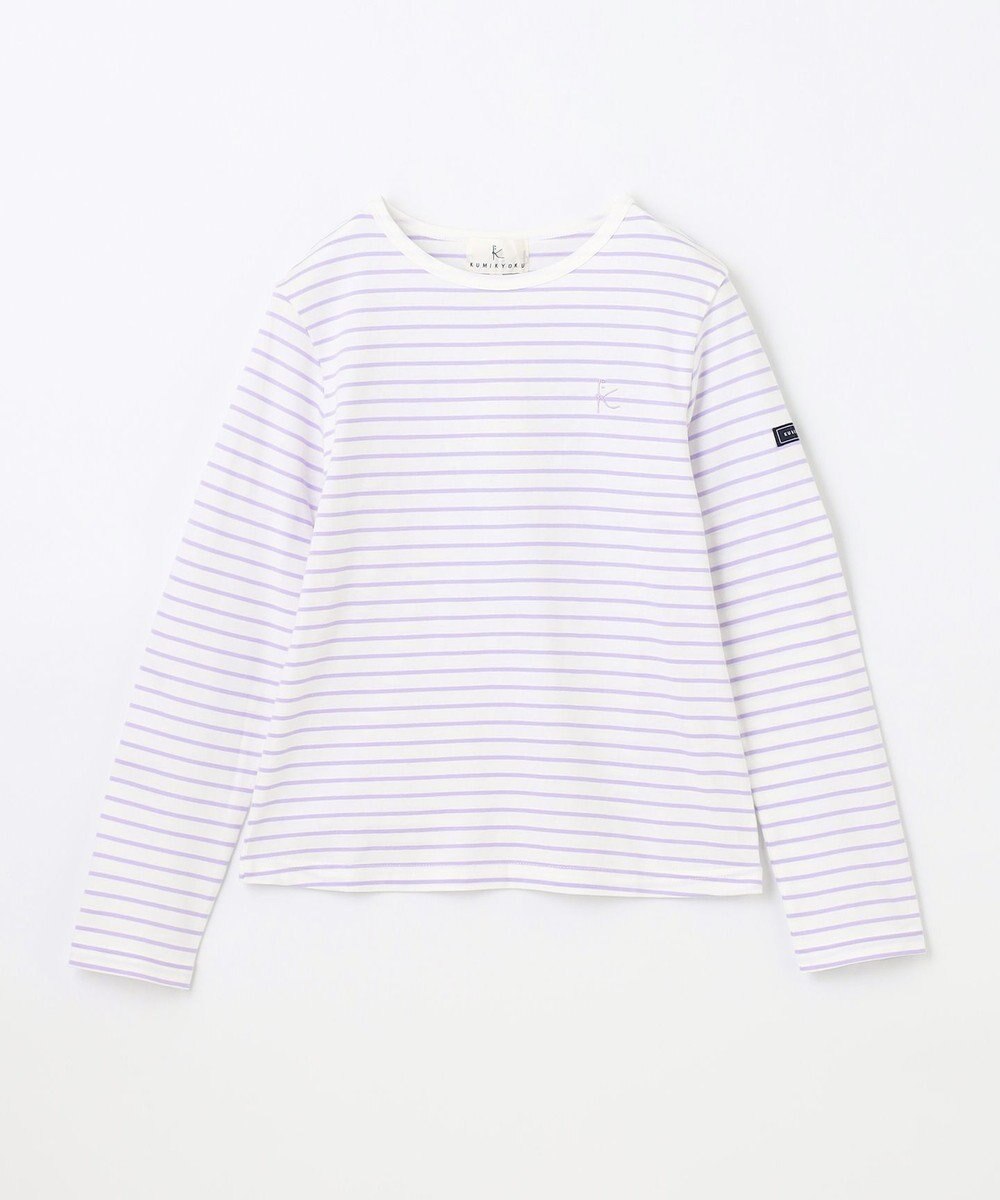 組曲 KIDS 【150-160cm】長袖ボーダー Tシャツ 