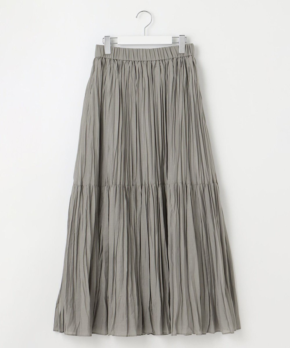 自由区 【接触冷感・洗える】ハンドワッシャープリーツ スカート 