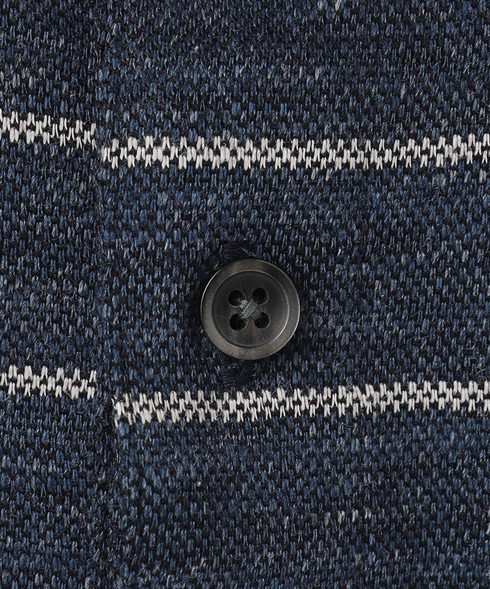 JOSEPH ABBOUD MOUNTAIN 【SPACE／UNISEX】クイックドライ リネンハニカムボーダーポロシャツ 