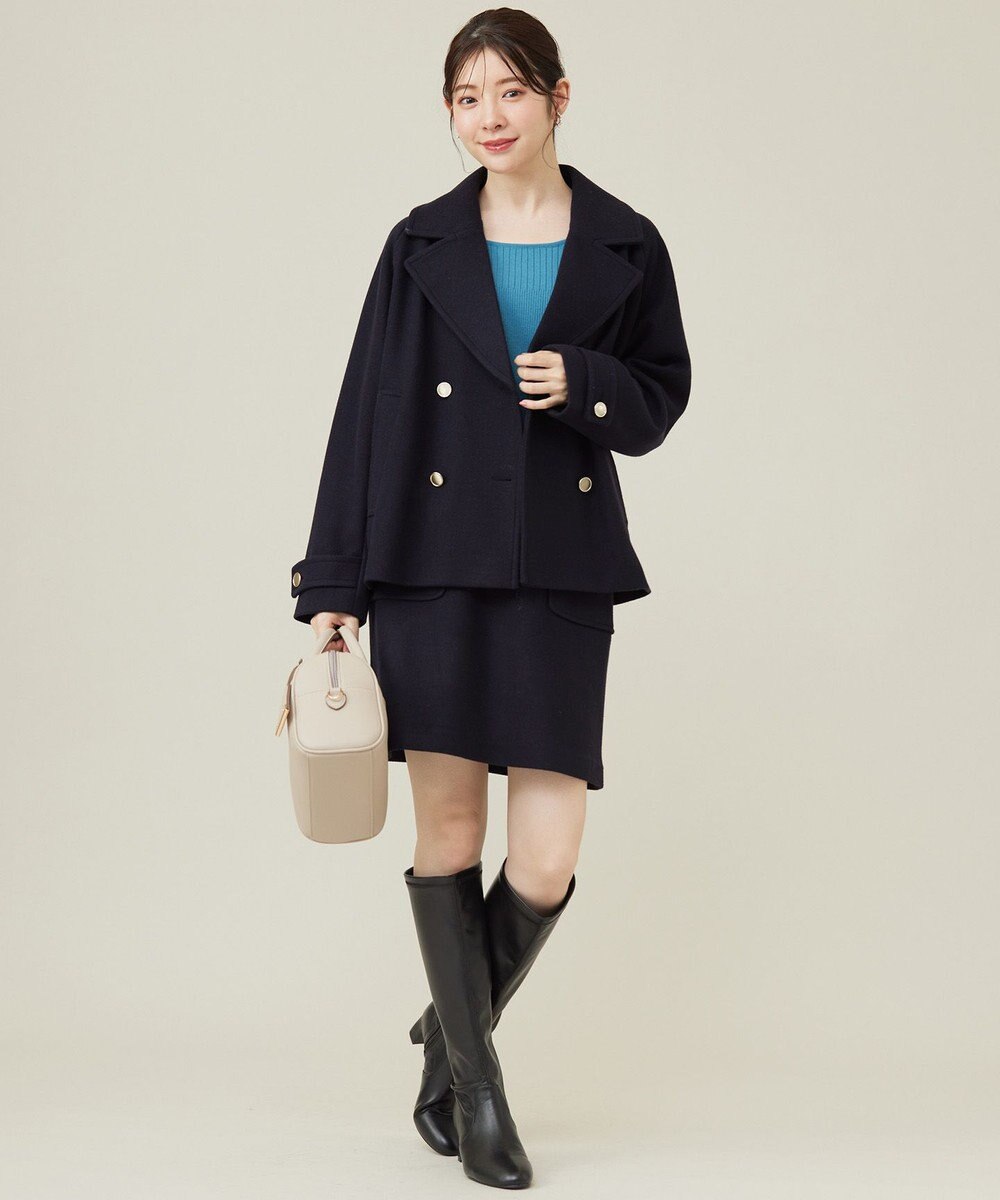 ANY SIS 【セットアップ可】メルトンライク ミニスカート 