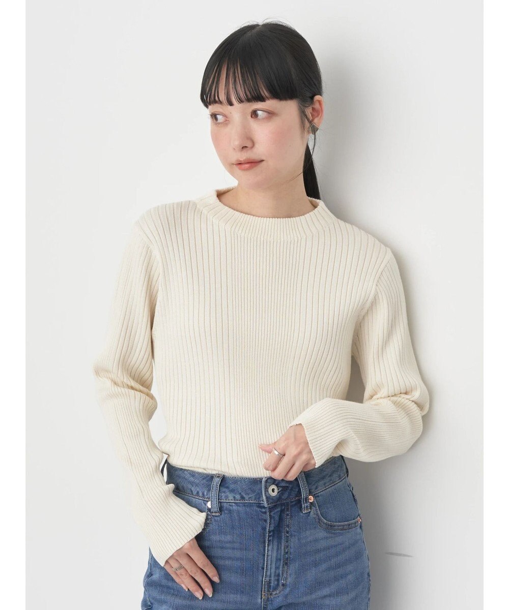 earth music&ecology 切り替えリブニットプルオーバー 