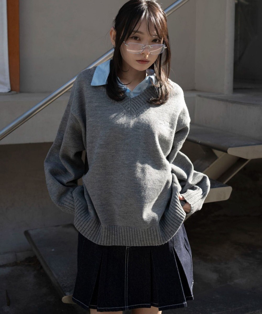 WEGO シャツドッキングニットプルオーバー 