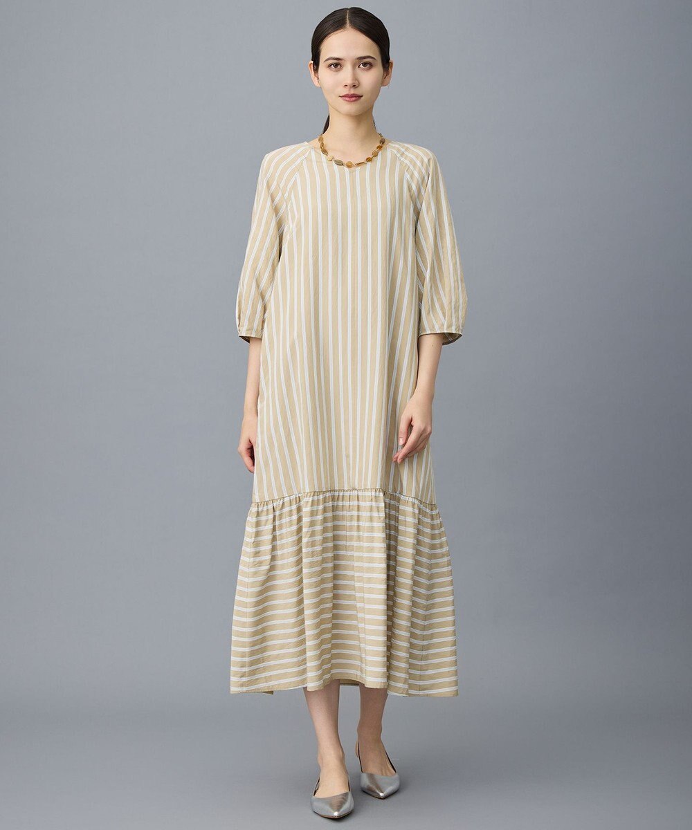 自由区 ビスコースナイロンドビーストライプ ワンピース 