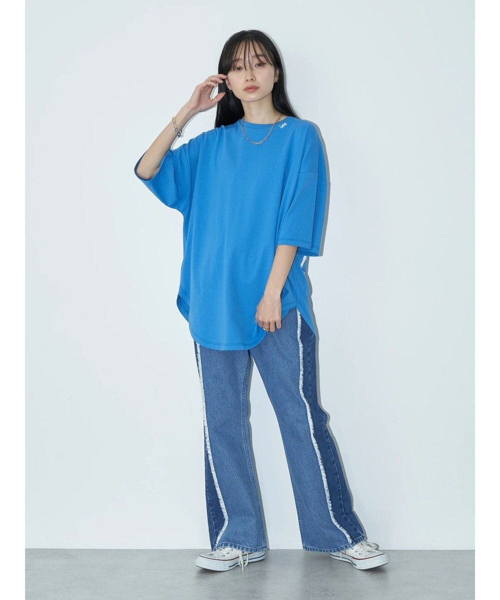 earth music&ecology Ｌｅｅ×ｅ．ｍ．ａ．ｅ　切替デニムフレアパンツ 