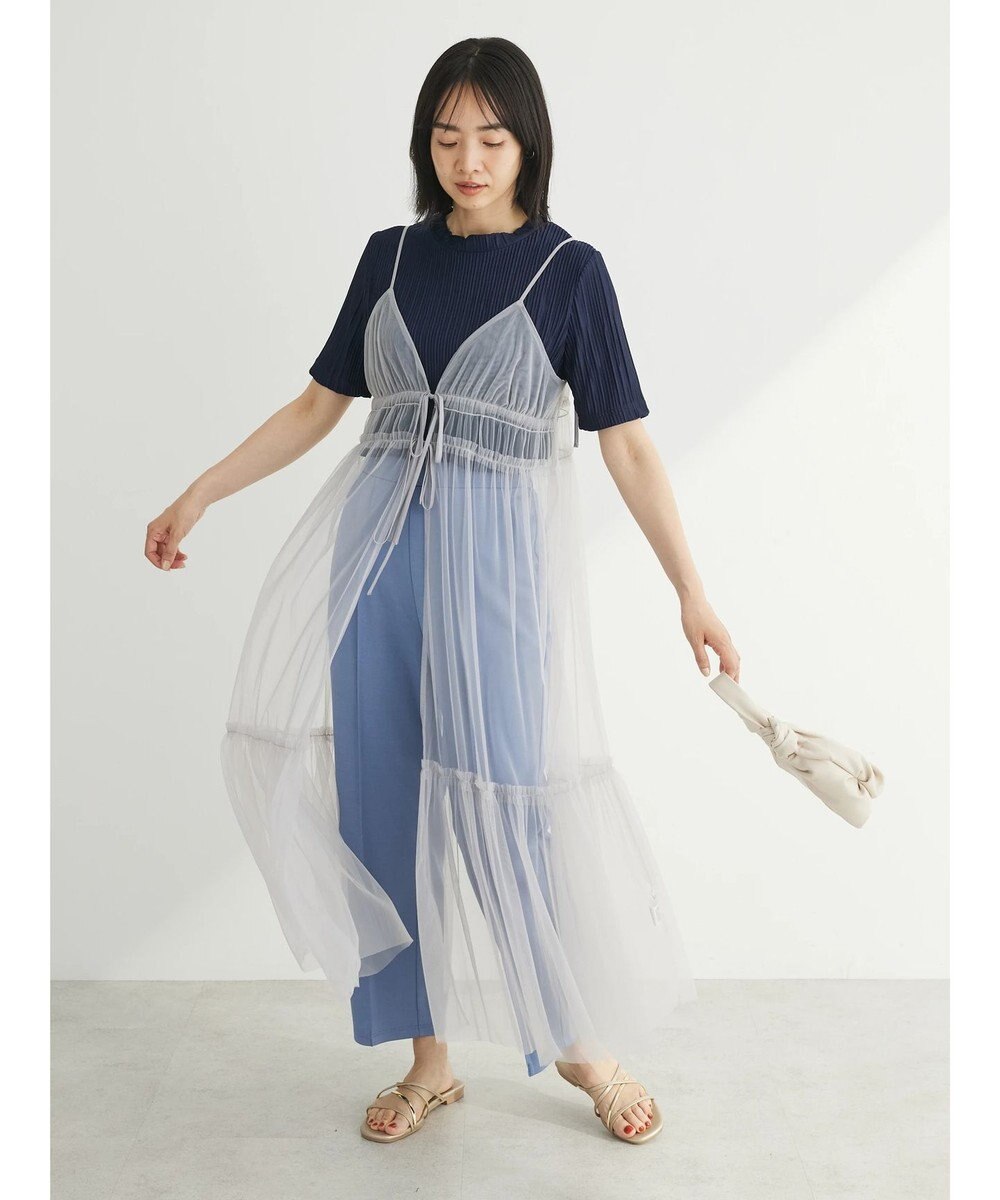 Green Parks プリーツ５分袖プルオーバー 