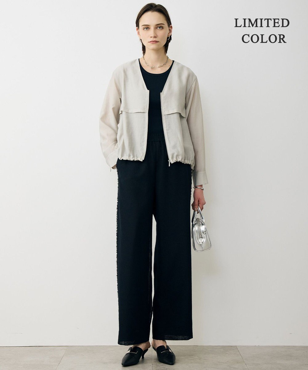 ICB 【先行予約・WEB限定カラーあり】 リヨセルナイロンワッシャー Vネックブルゾン 