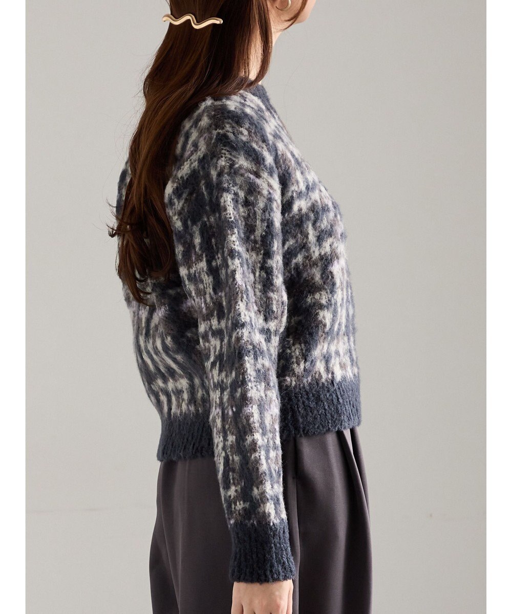 Te chichi チェックジャガードニットプルオーバー 