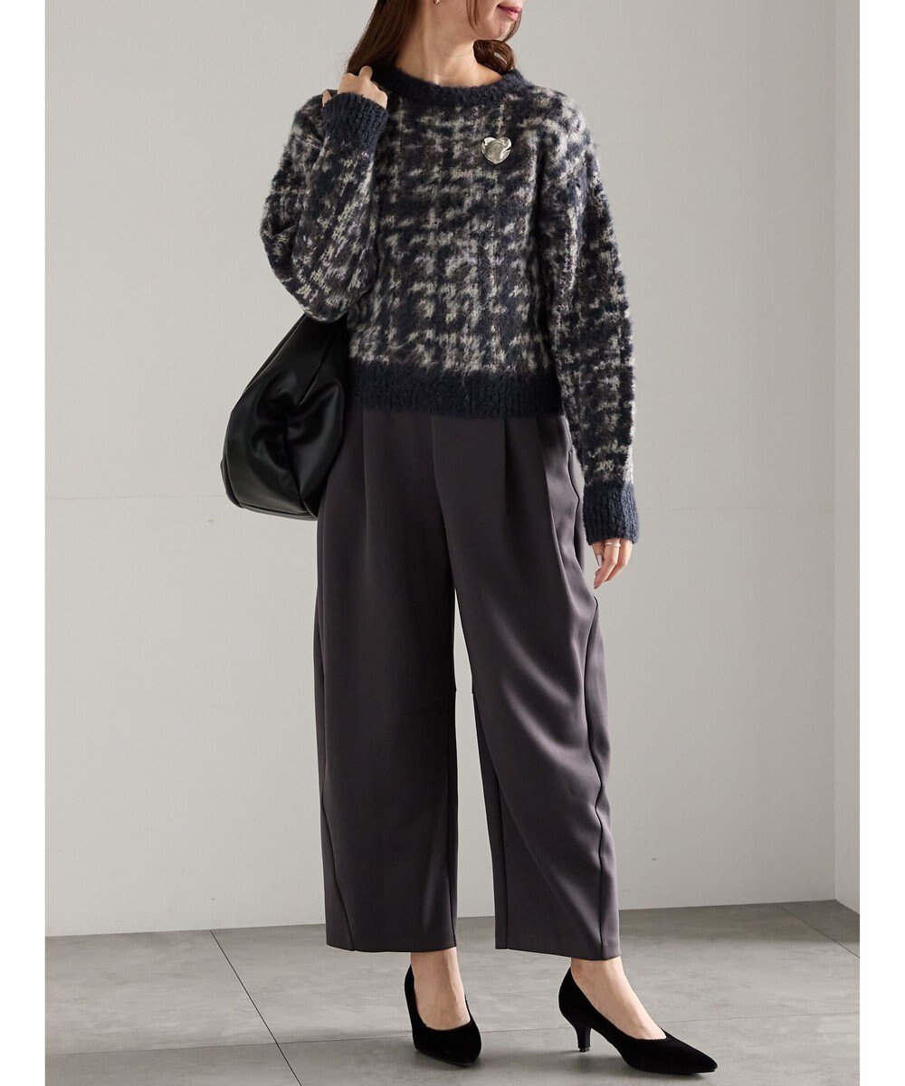 Te chichi チェックジャガードニットプルオーバー 