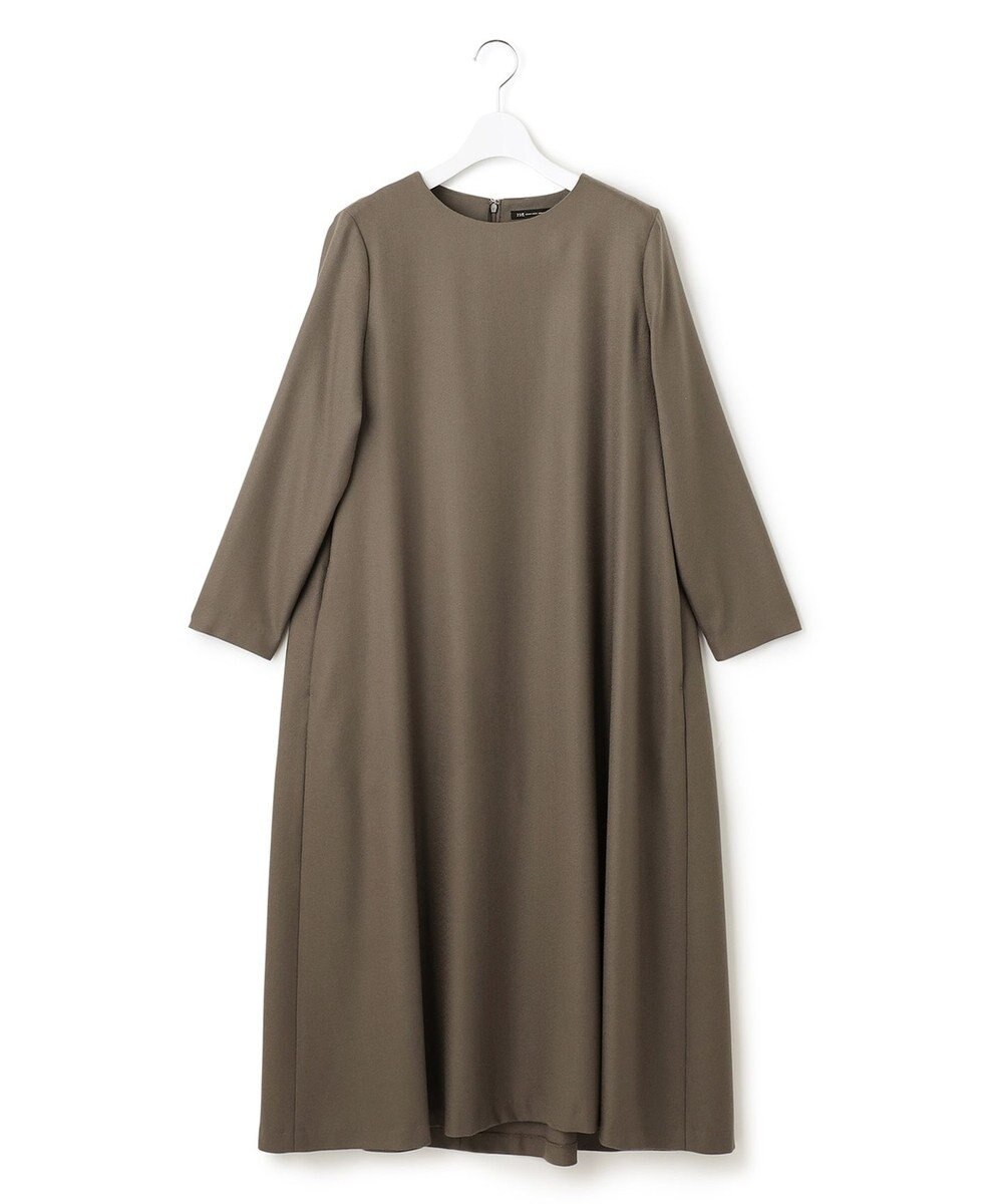 23区 ウールジョーゼット Aライン ワンピース 