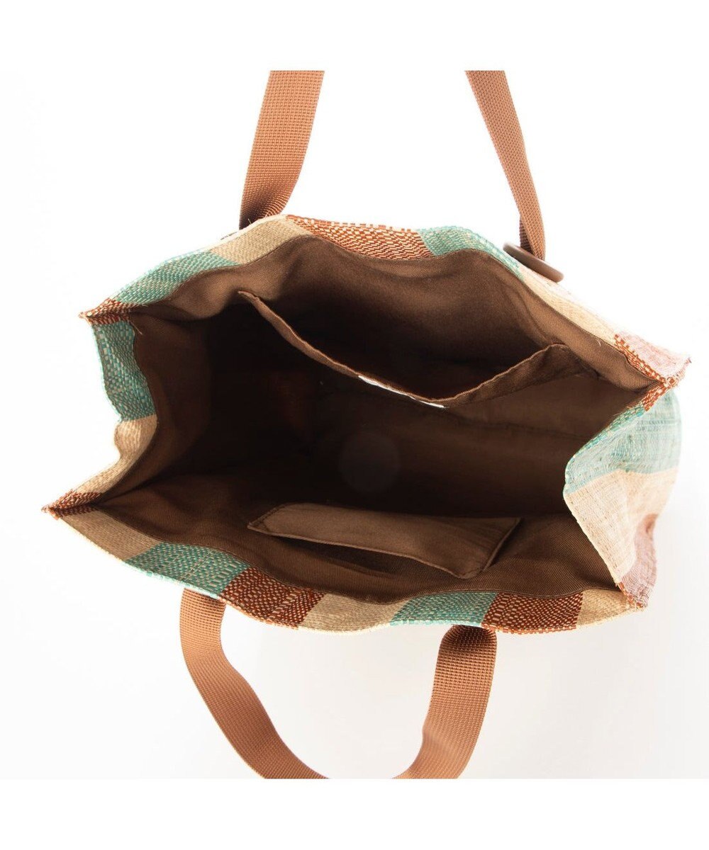 UNBILLION kakatoo ラフィアストライプカラーハンドルトート 