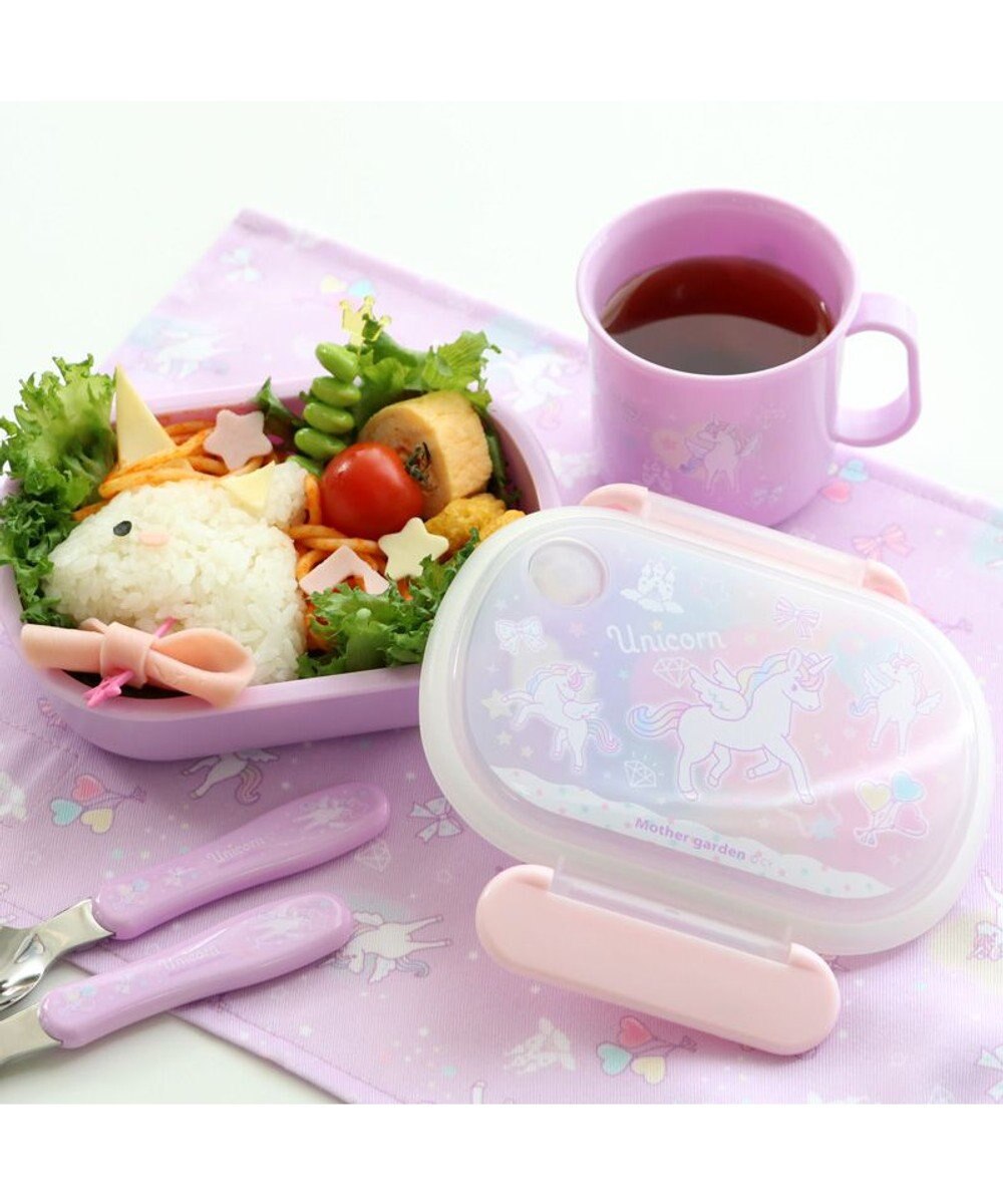 Mother garden マザーガーデン ユニコーン １段 お弁当箱 《ハピネス柄》 350mL 日本製 