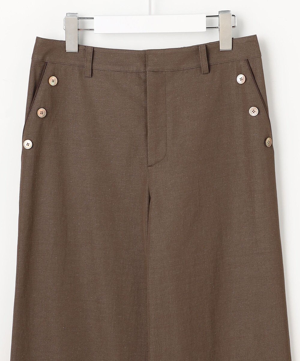 J.PRESS LADIES L 麻シェルドライ ワイド ストレート パンツ 