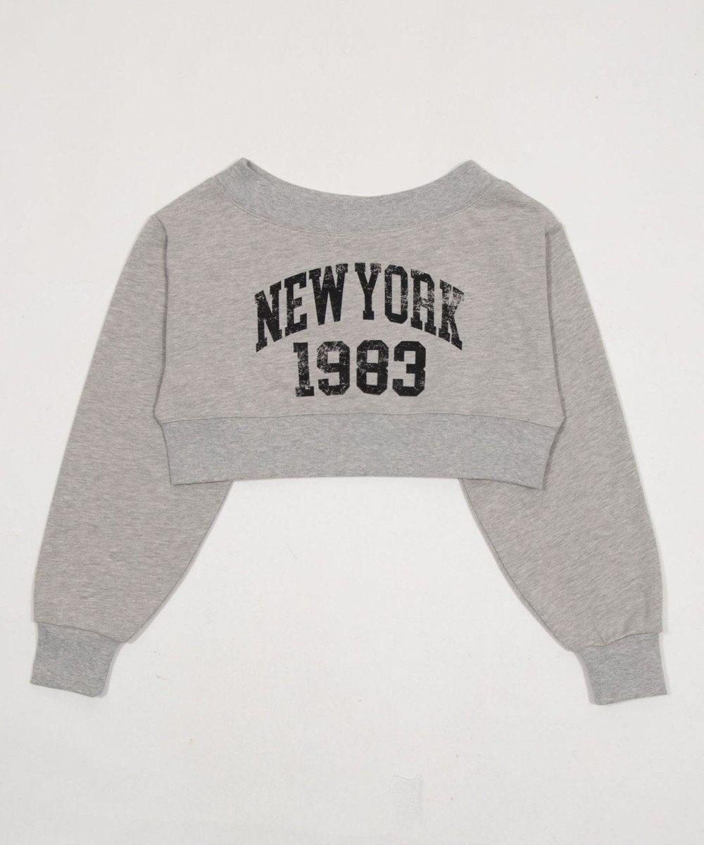 WEGO グラフィックオフショルショートスウェット 