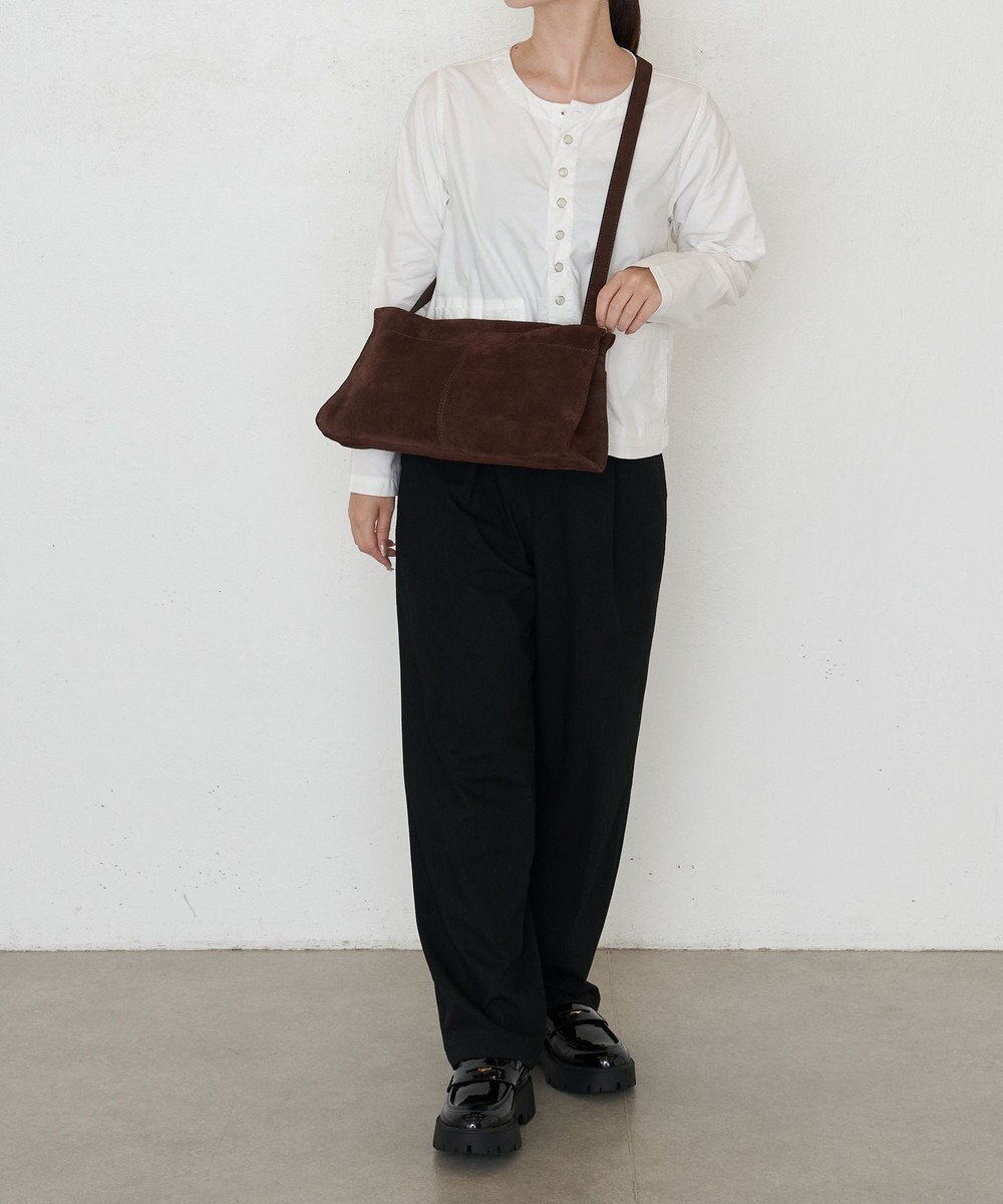 russet 【2025AW新作】スエード横長ショルダーバッグ(CE-1578) 