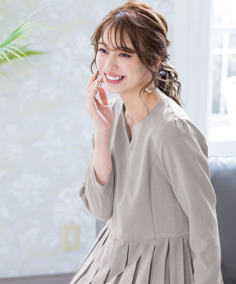 Tiaclasse 【洗える】プリーツワンピース 