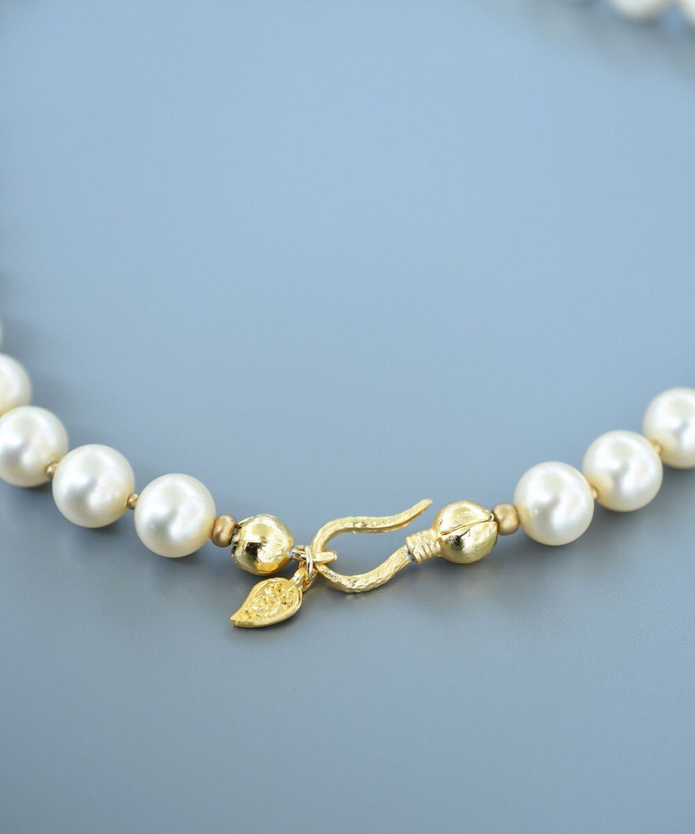 monshiro ラウンドガラスパールネックレス 