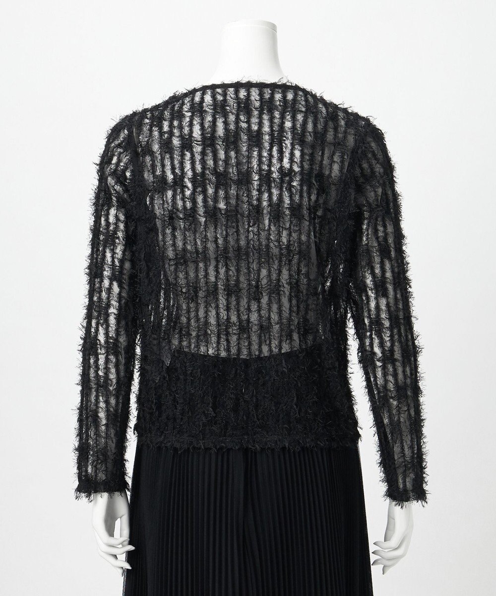 23区 【GOLD LABEL】フェザーチュール クルーネック カーディガン 