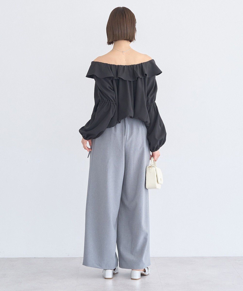 earth music&ecology 2wayオフショルバルーンヘムフリルブラウス 