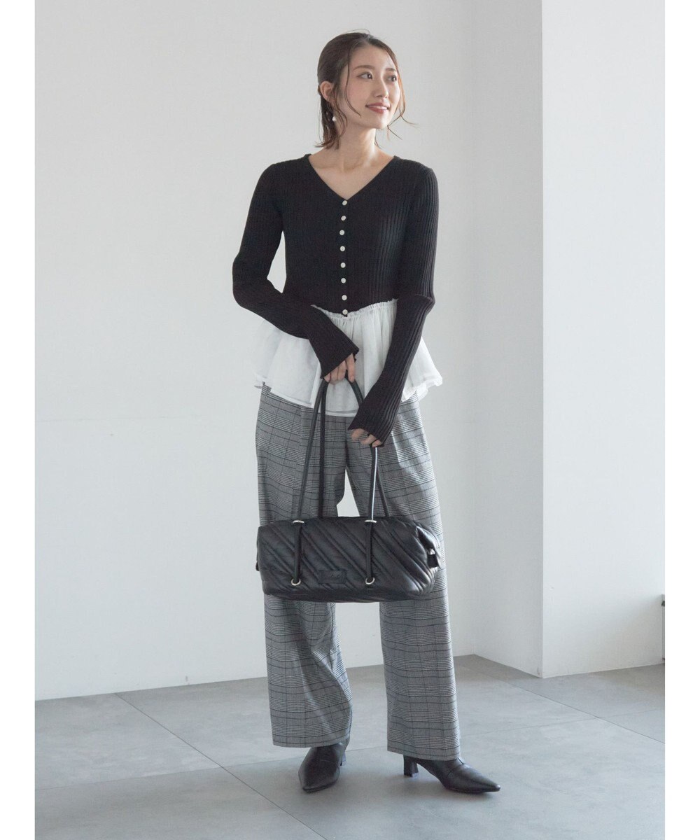 Te chichi グレンチェックスラックス 