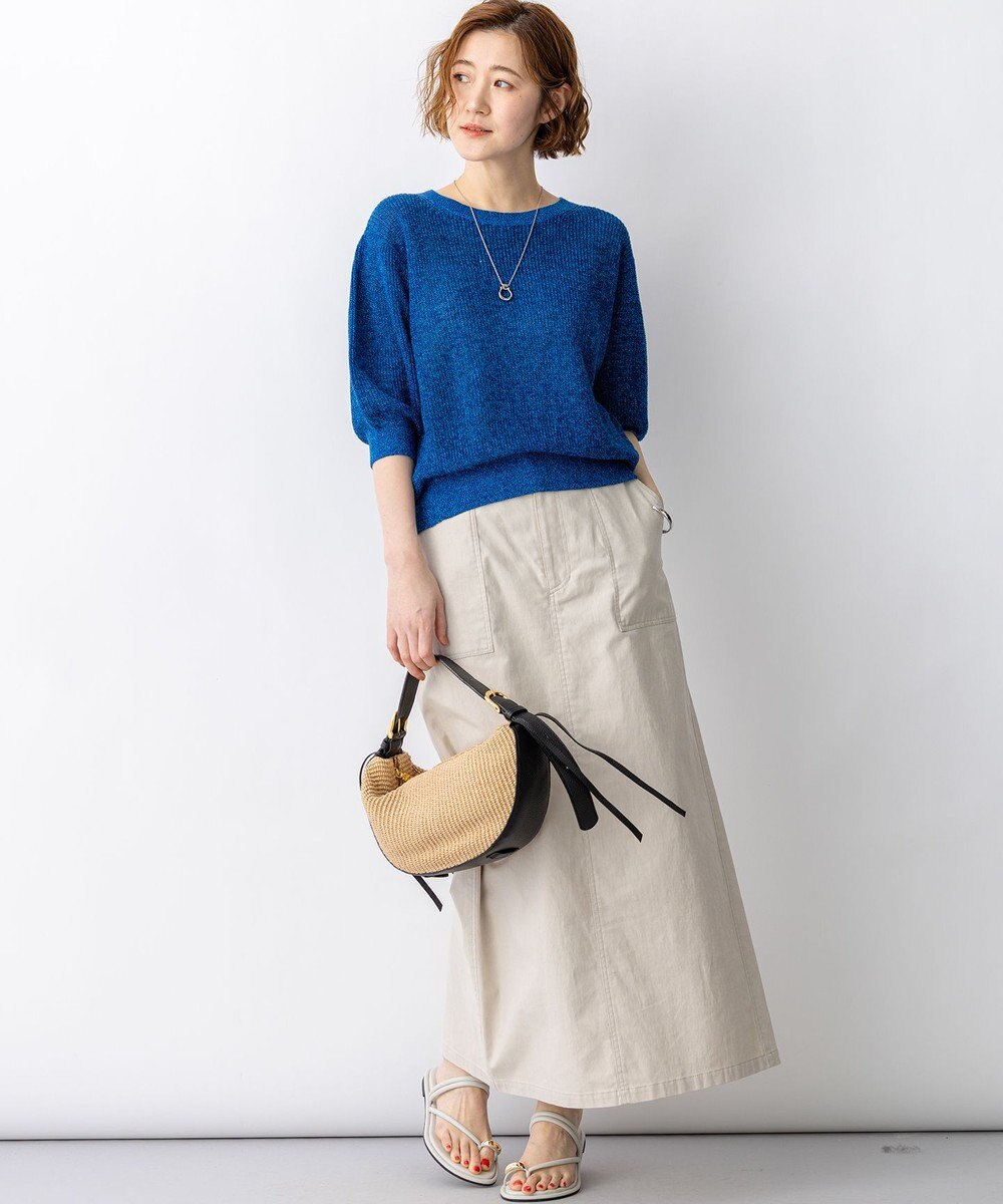 23区 S 【先行予約】ピュアリネン パフスリーブ ニット 