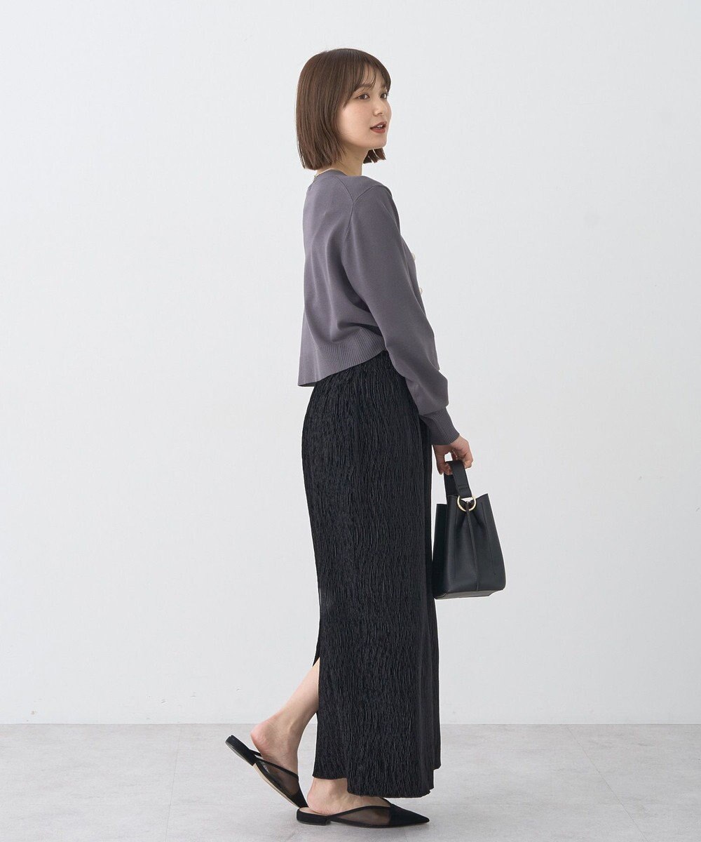 earth music&ecology ロゴ刺繍カーディガン 