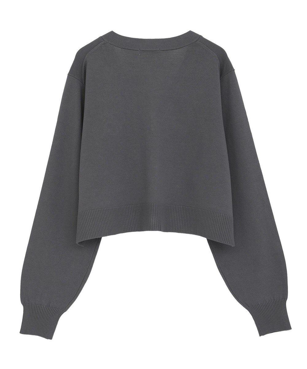 earth music&ecology ロゴ刺繍カーディガン 