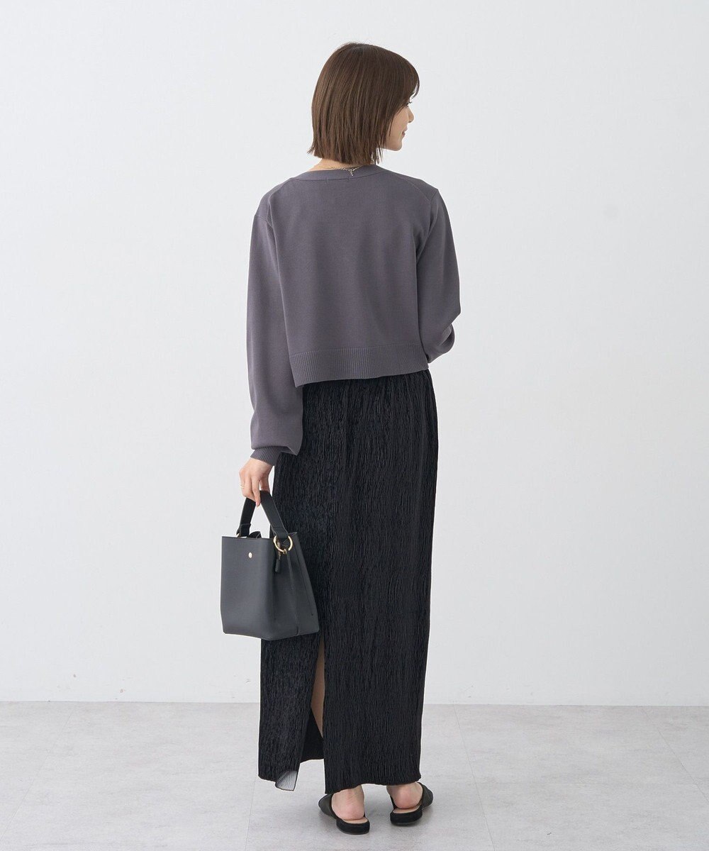 earth music&ecology ロゴ刺繍カーディガン 