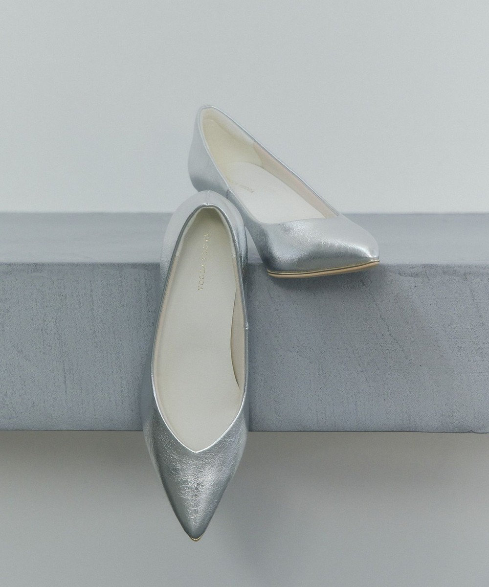 YECCA VECCA メタルラインパンプス 