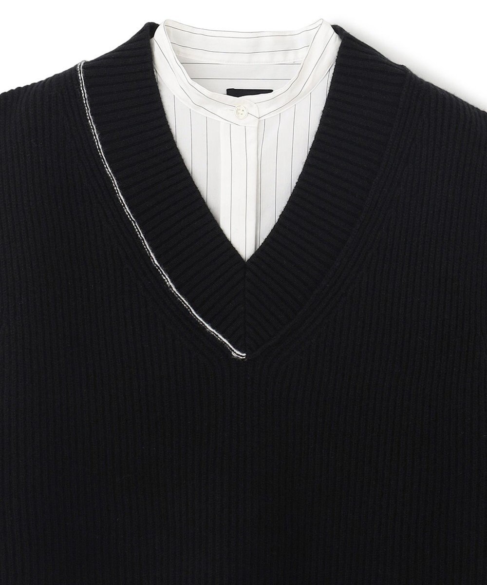 JOSEPH ポプリンシャツ×ニットベスト 