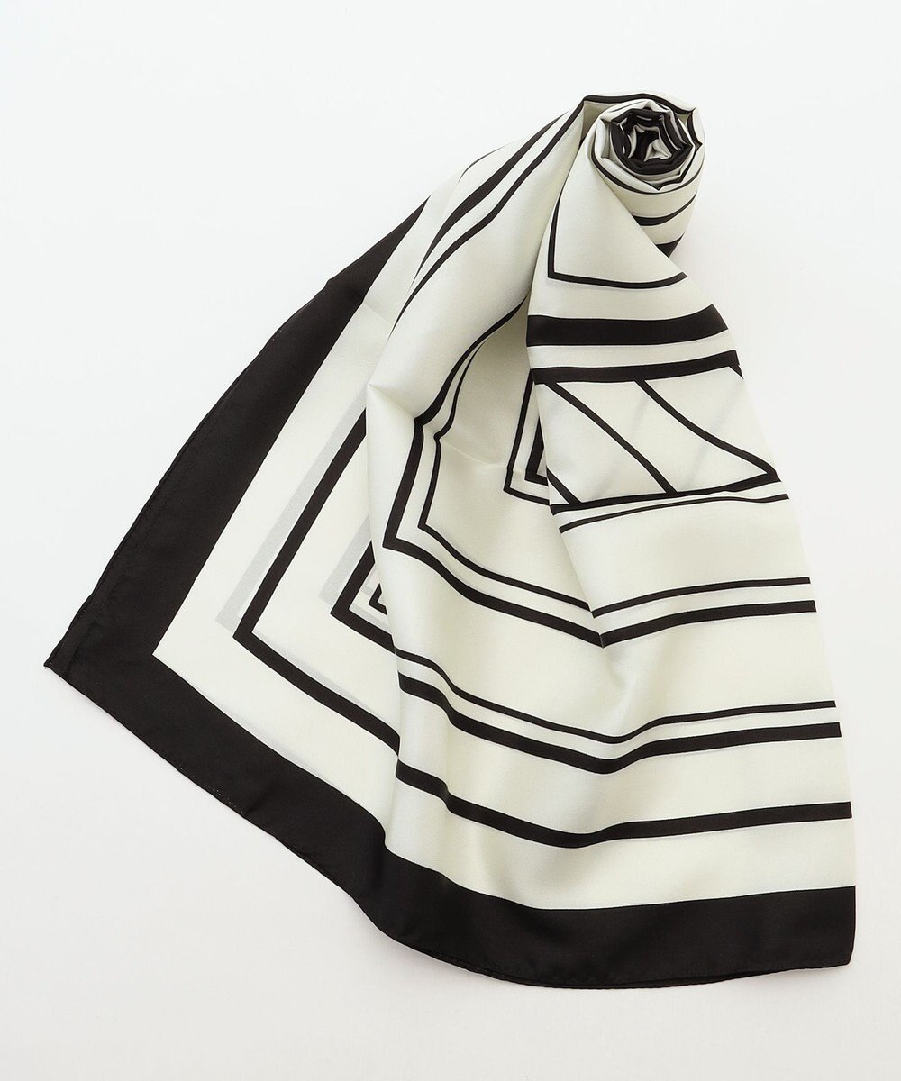 ICB BOXストライプパターンスカーフ 