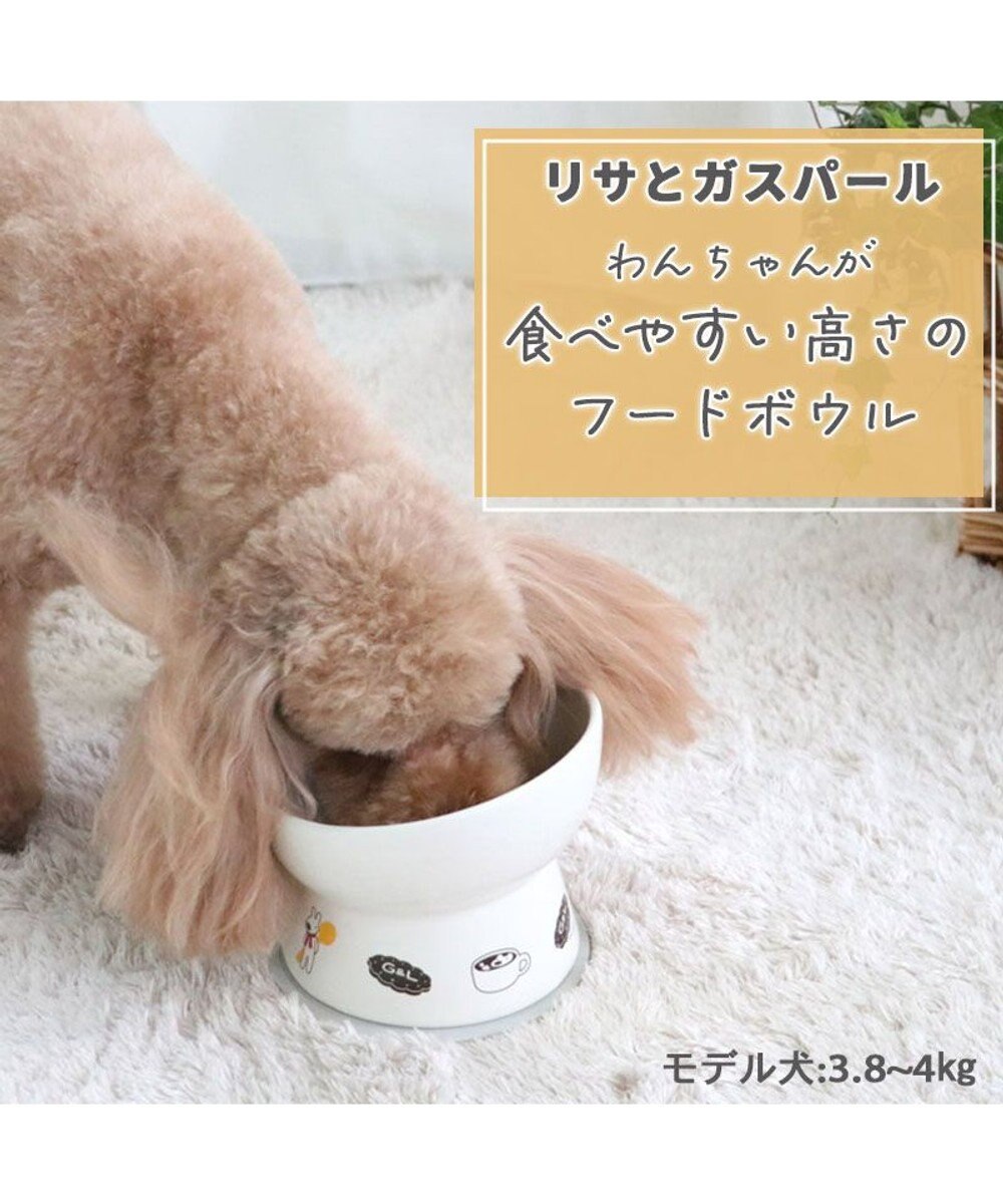 PET PARADISE リサとガスパール 高さのある フードボウル  カフェ柄 陶器 