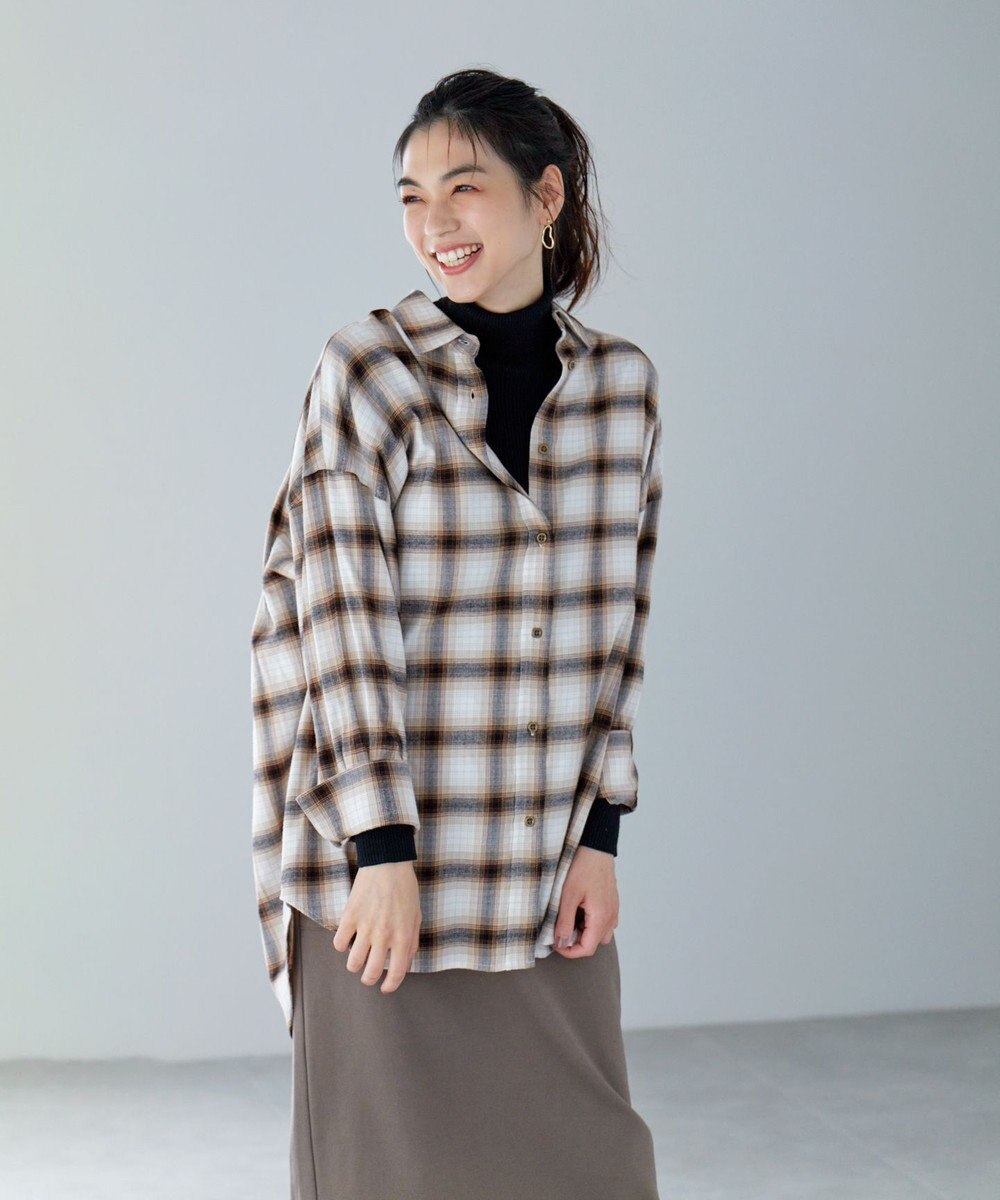 ANY オンブレーチェックシャツ 