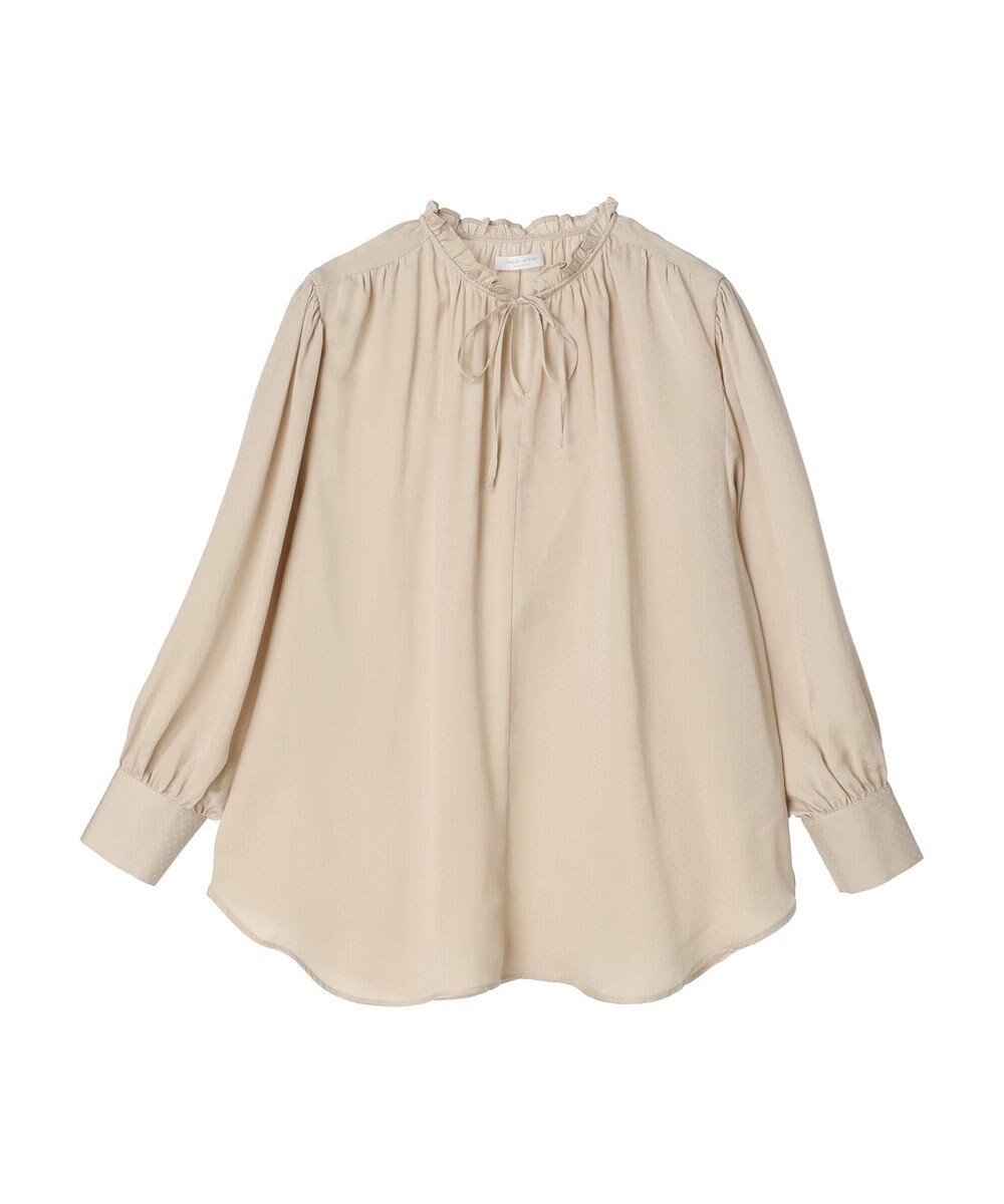 Green Parks とろみ衿フリルブラウス 