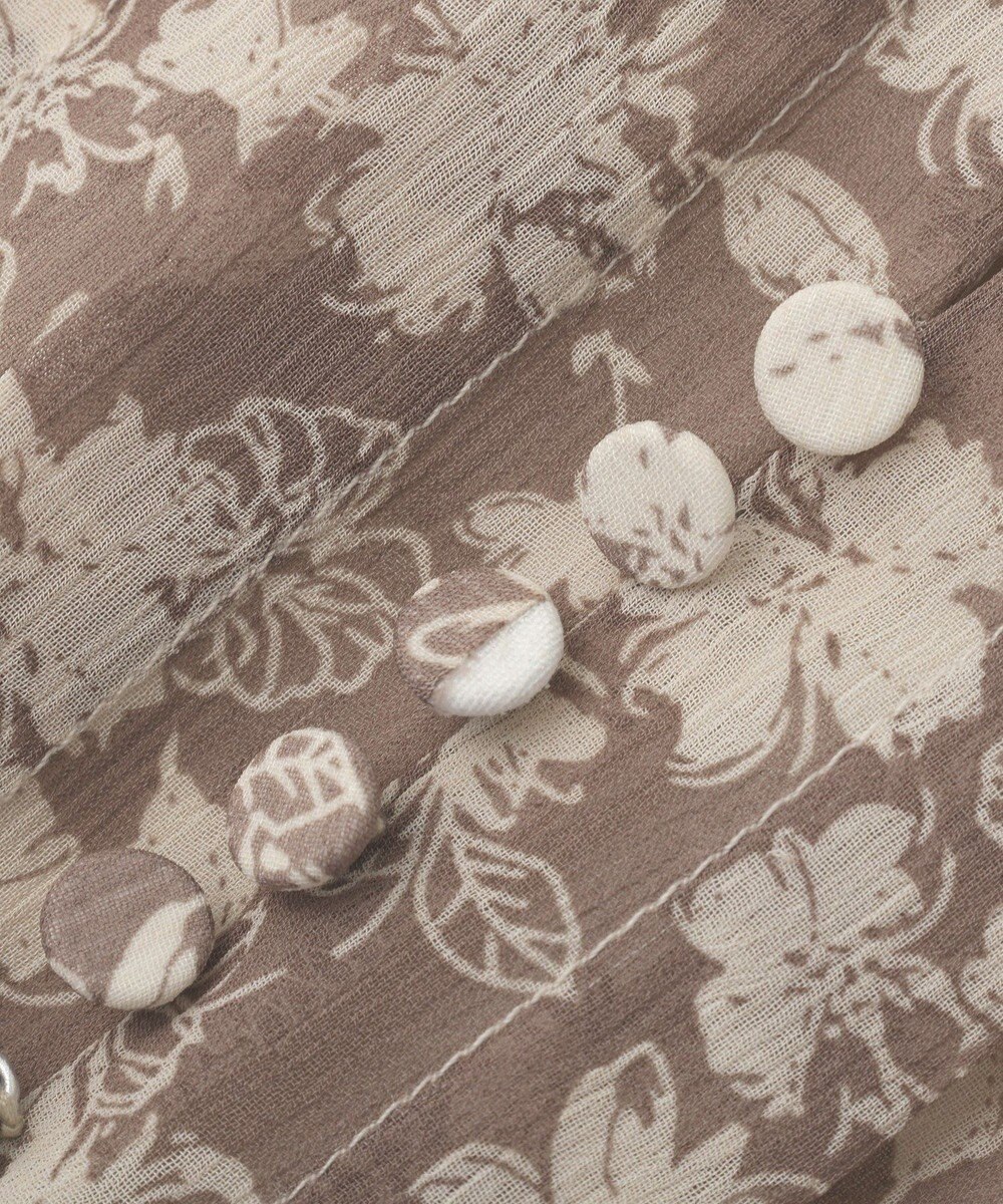 YECCA VECCA 花柄プリーツワンピース 