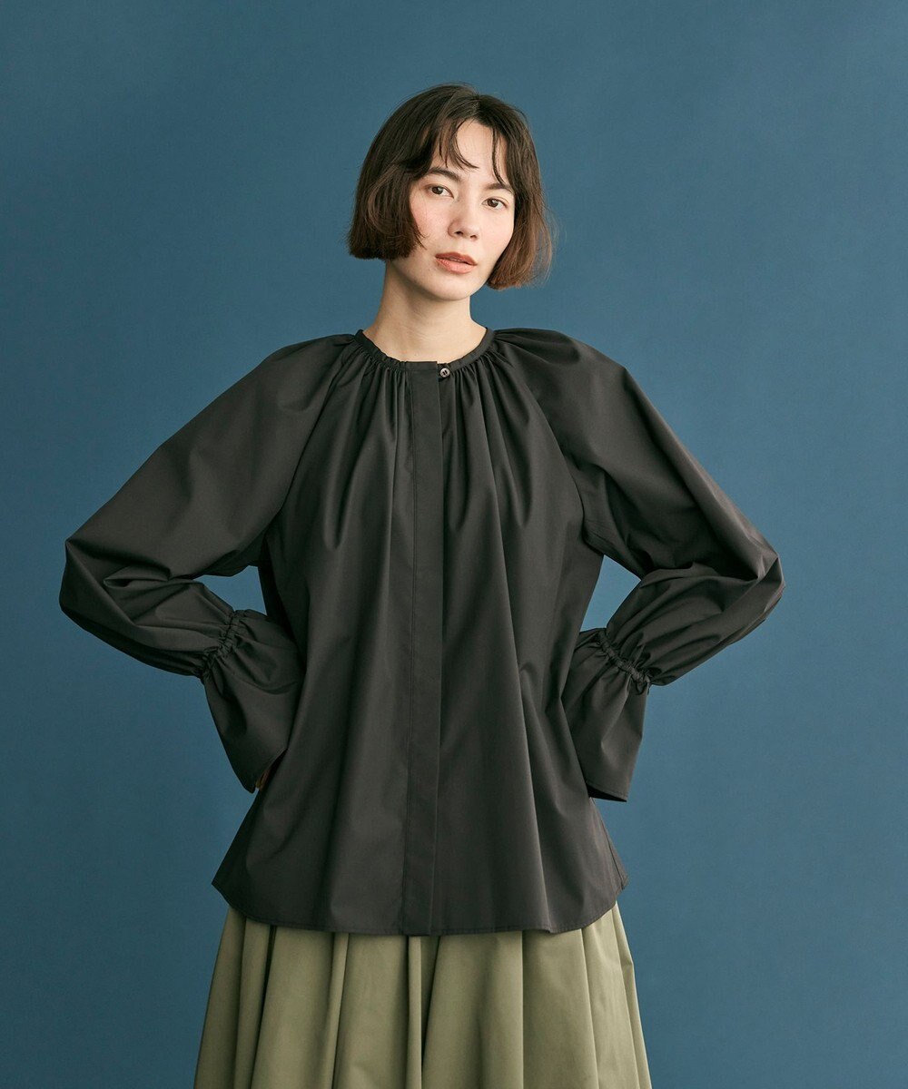 #Newans 【洗濯機可】フルギャザーブラウス 