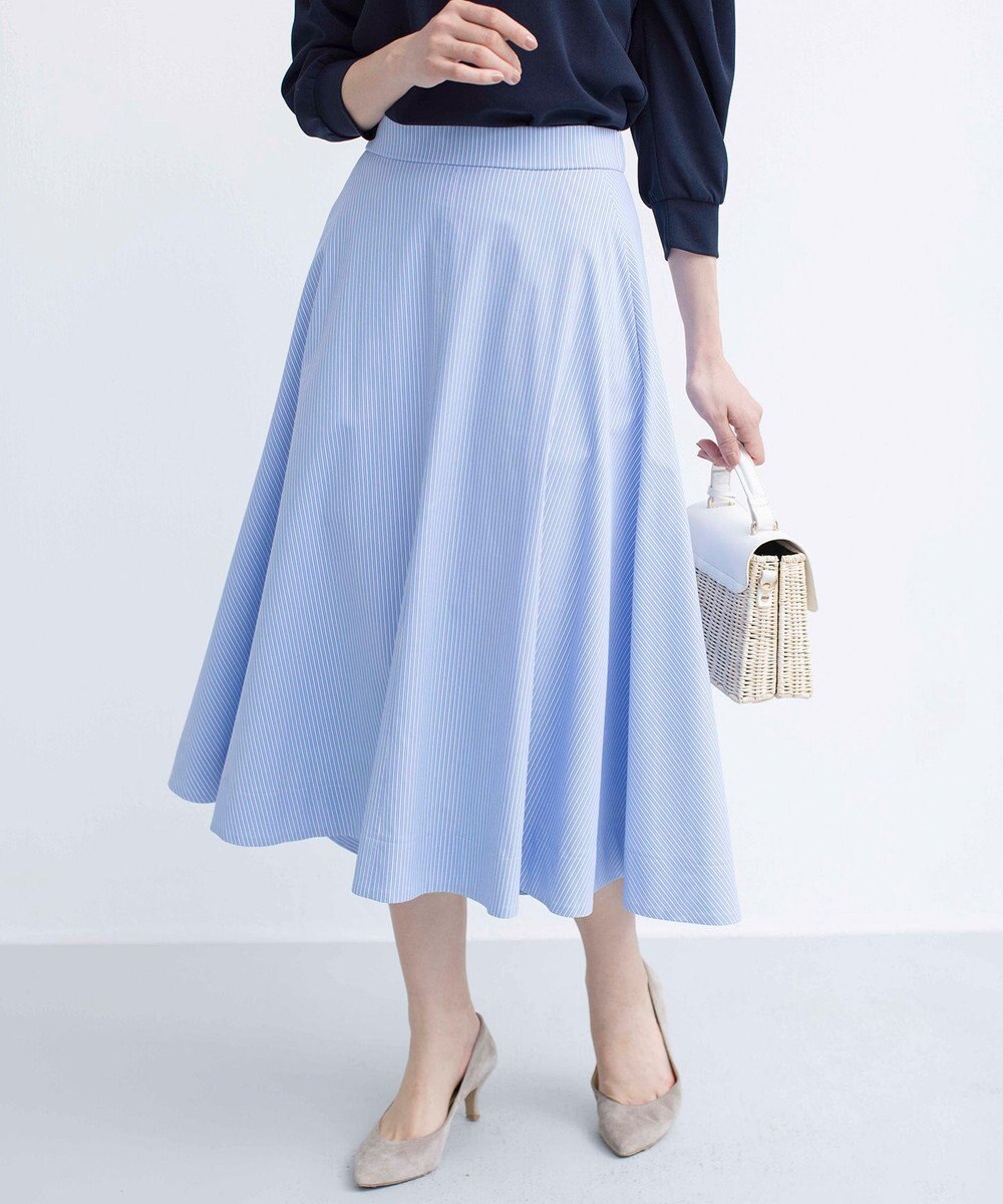 組曲 【セットアップ着用可・WEB限定】コンパクトシャーティング フレアスカート 