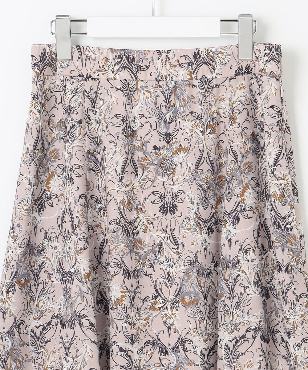 自由区 L 【洗える】バロックプリント スカート 