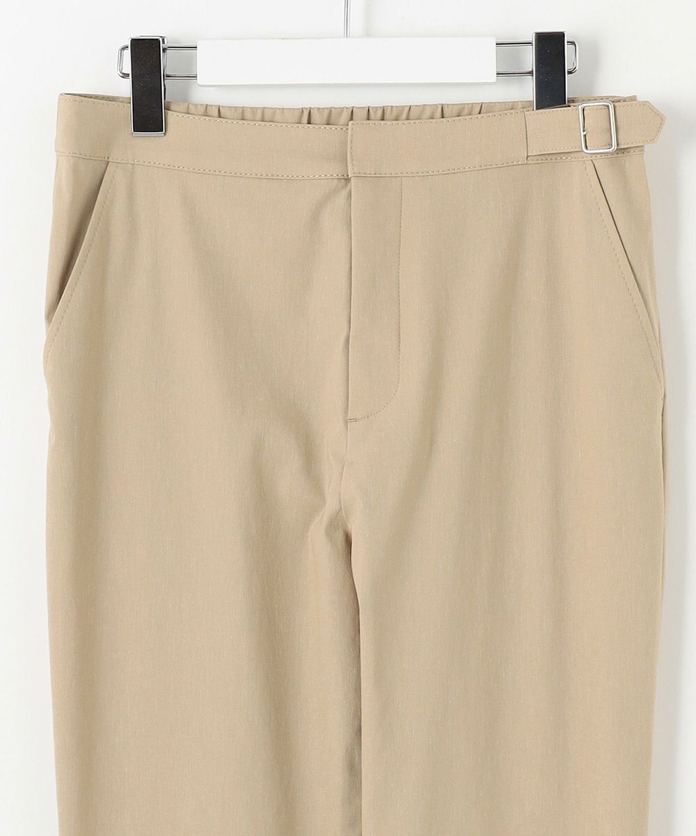 J.PRESS LADIES 【洗える】セルロースリネンストレッチ テーパード パンツ 