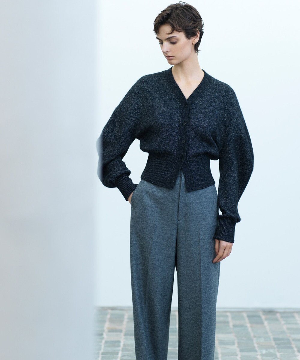 23区 【エステータ】ウールツイルジャージー ワイドパンツ 