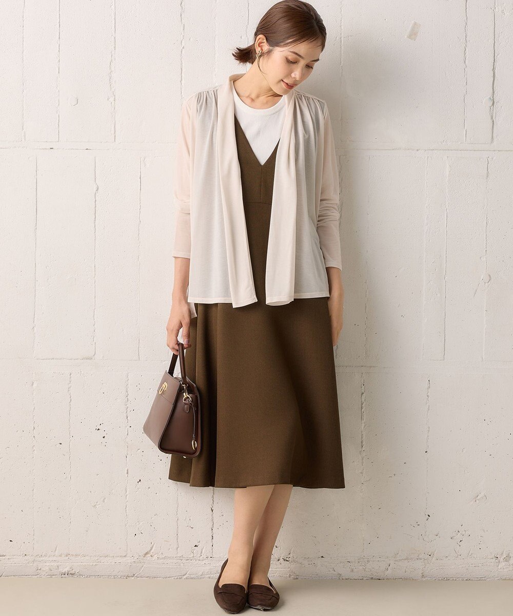 組曲 【WEB限定】シアーツイルジャージーショート カーディガン 