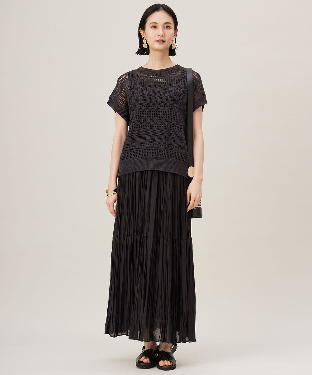 自由区 【接触冷感・洗える】ハンドワッシャープリーツ スカート 