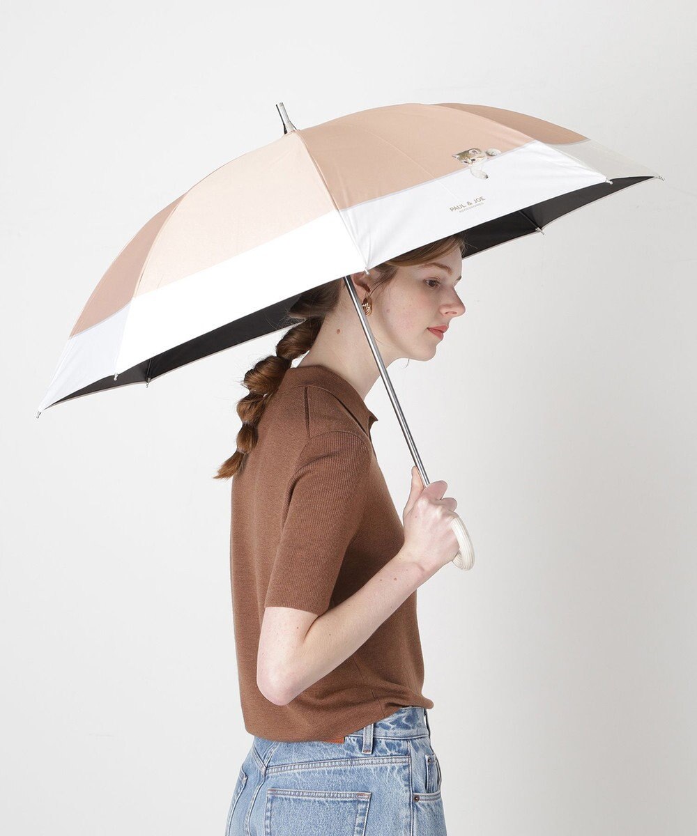 MOONBAT 【一級遮光/軽量】PAUL & JOE 晴雨兼用 日傘 長傘 スウィンギングヌネット 